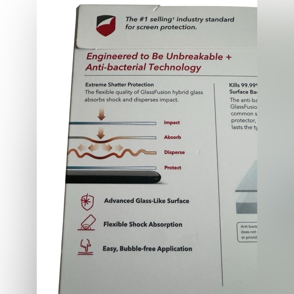 Invisible Shield Glassfusion hybrid glass screen, protect protection. - Picture 5 of 7